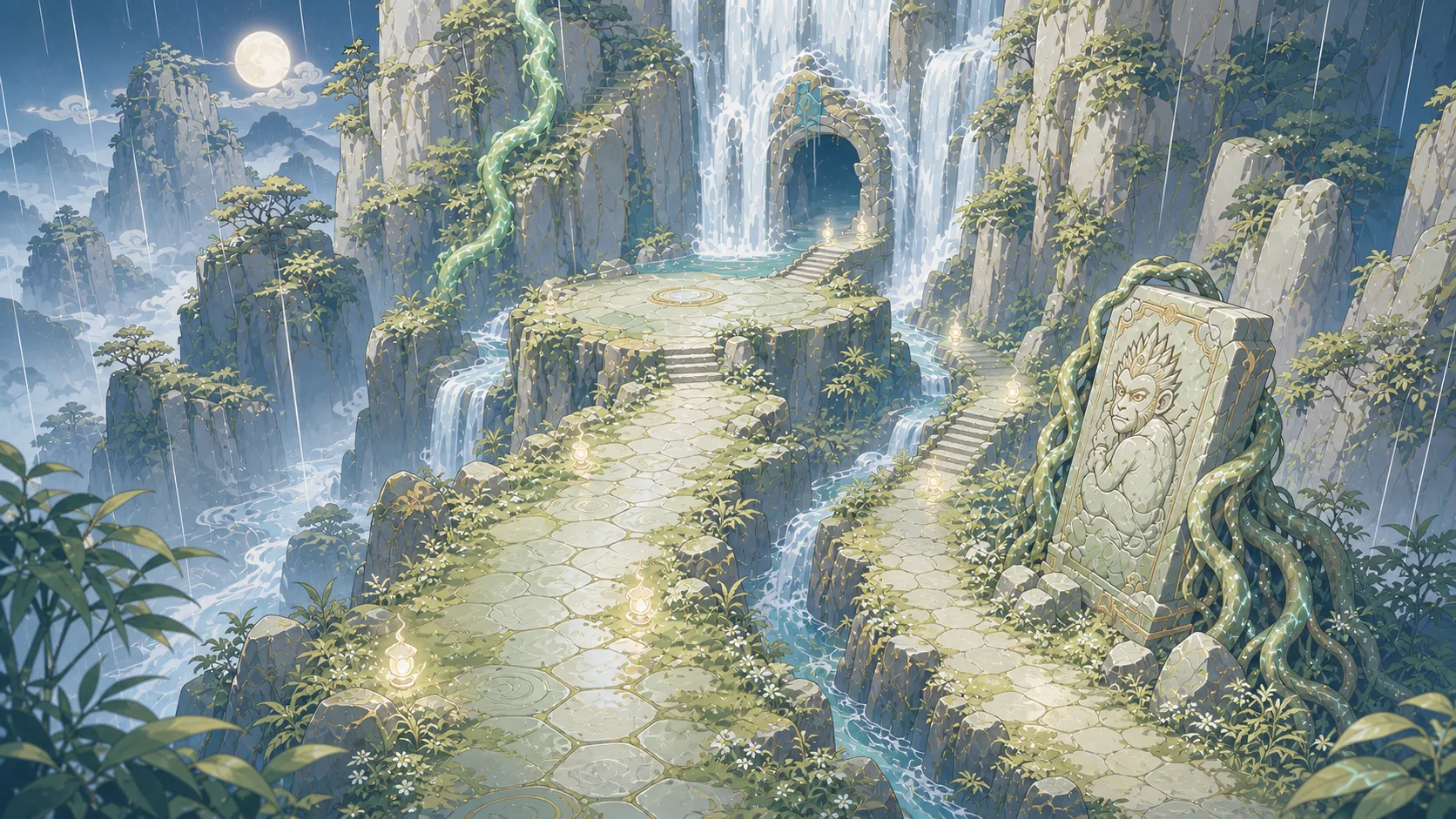 Mount Huaguo rain ravine